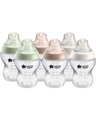 Tommee Tippee Closer To Nature Baby 260ml Bottle, 0 Months +, Pack of 6